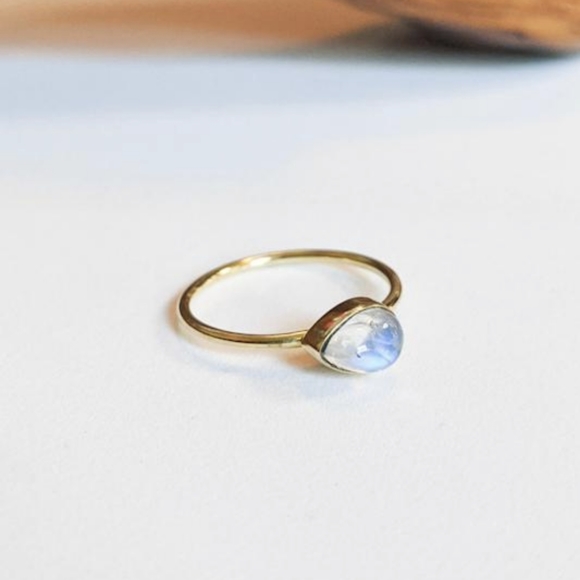 NWT Teardrop Moonstone Cab Stacking Ring - Picture 4 of 5